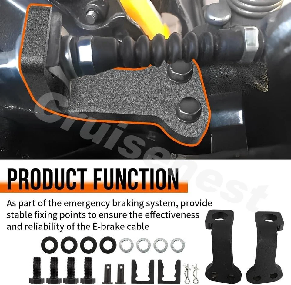 Kit de soportes y pernos de cable de freno de disco trasero E para Honda Civic CRX Del Sol Integra Foto 3 de 4