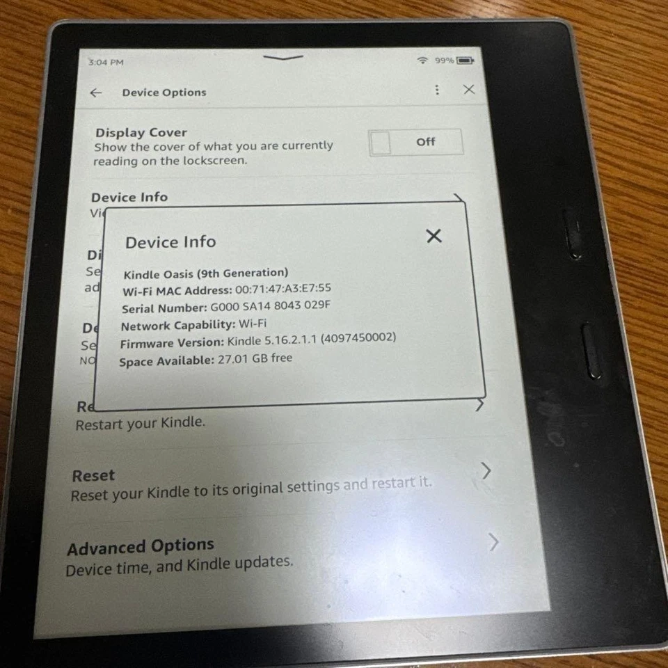 Amazon Kindle Oasis 9a generazione lettore e-book 7 pollici 32 GB Wifi Bluetooth - Immagine 3 di 3