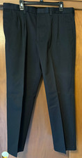 DOCKERS D4 - PLEATED FRONT CASUAL PANTS - BLACK - GENTLY WORN