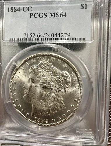 PCGS 1884-CC MS64 + Morgan Dollar Fantastic!! 🇺🇸
