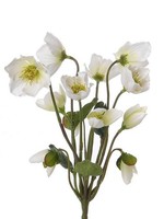 Artplants Kunstblume Christrose Halla Auf Steckstab, Weiß, 30Cm, Ø 7Cm