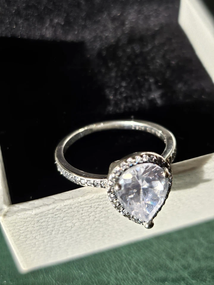 Pandora Ring Sterling Silber S925 ALE 56 Strahlender Tropfen - Bild 3 von 4