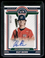 2022 Panini Stars & Stripes USA #ADP1-RB Riley Brown Sign Blue Ink #/299