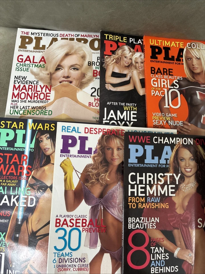 VINTAGE PLAYBOYS 9out Of 12 Months 05, 3 Mags 06,PLAYBOYS 50 Ann, + 4 More =17 - Image 2 of 4