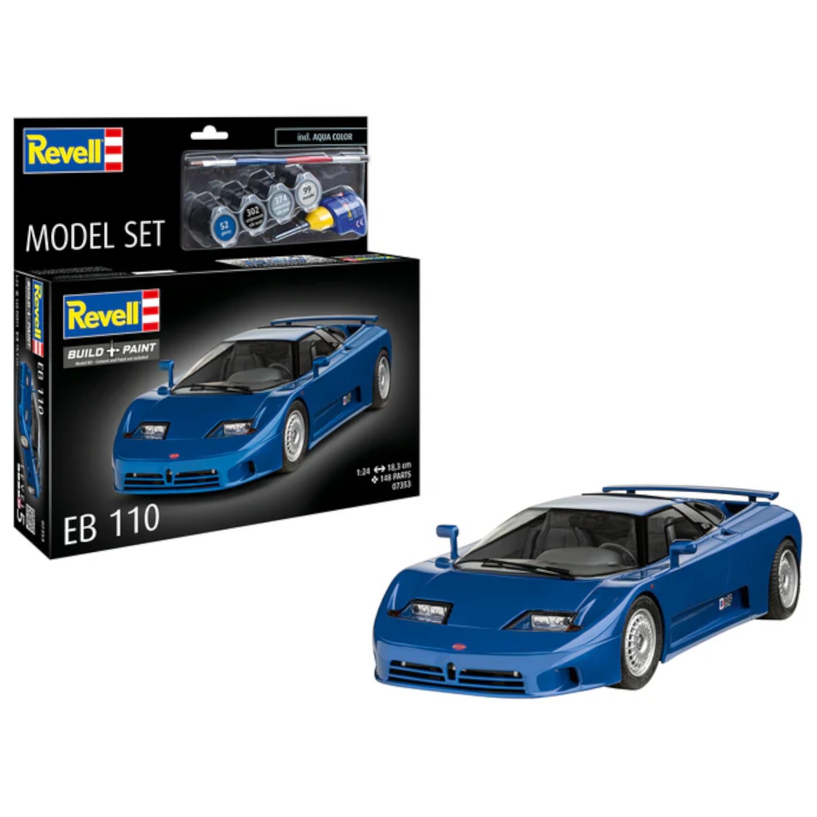 Revell EB110 Model Set with Paints 90s Italian Super Car 67353