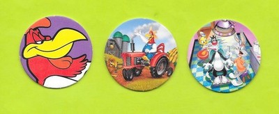 3er Set Pogs - Looney Tunes - McDonald's - Nr. 41, 42, 44 - 2019