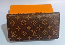 LOUIS VUITTON MONOGRAM ZIPPY WALLET ZIP AROUND LONG PURSE BROWN W/B.