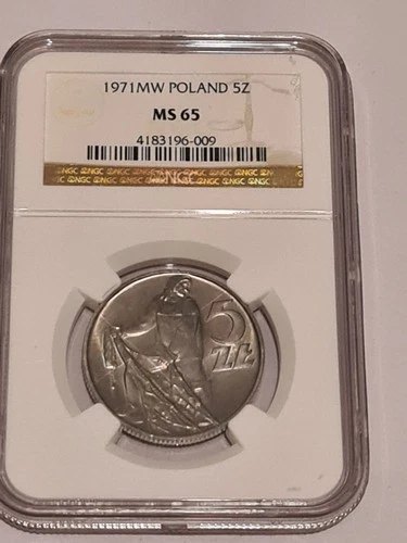 Poland, 5 Zloty 1971 MW NGC MS 65