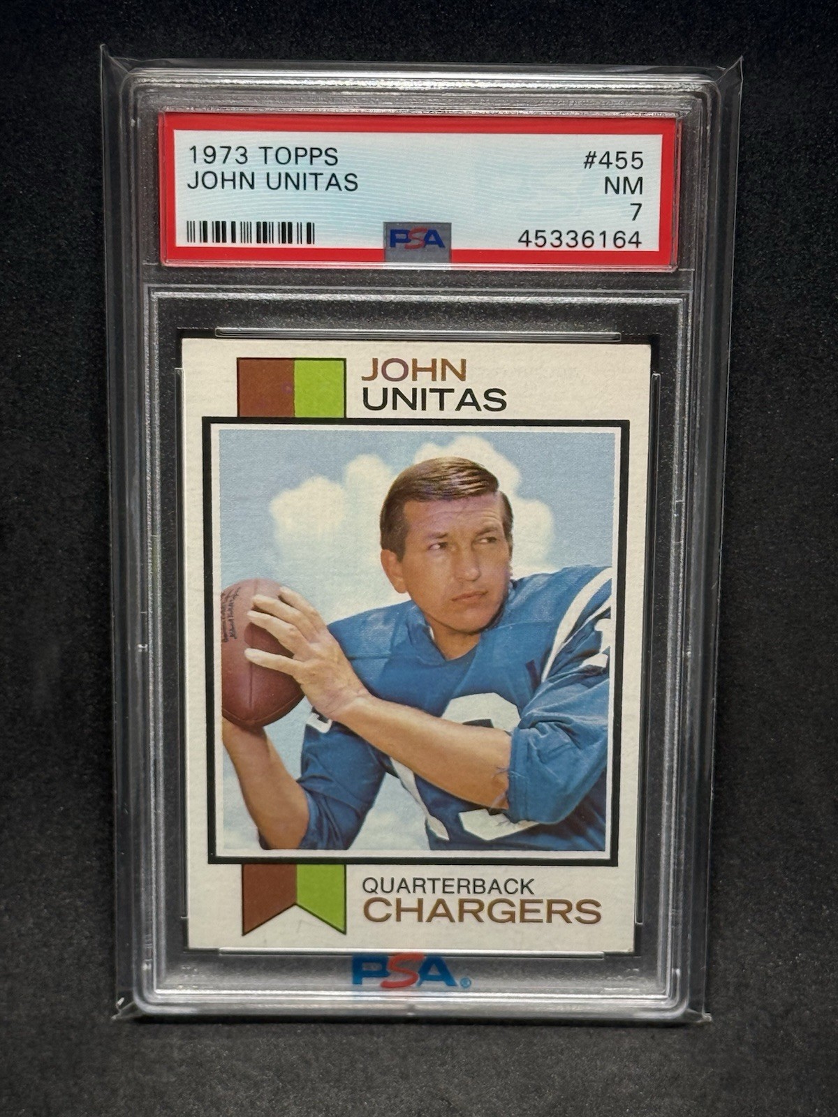 1973 Topps #455 Johnny Unitas PSA 7 NM