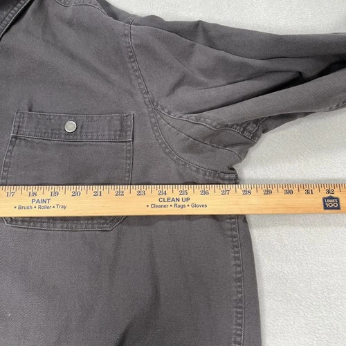 Duluth Trading Co. Jacket Mens 2XL Tall Gray Fire Hose Flannel Lined Pockets image 12