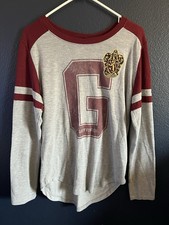 Harry Potter Gryffindor Baseball Style T-Shirt Size XL Embroidered Crest
