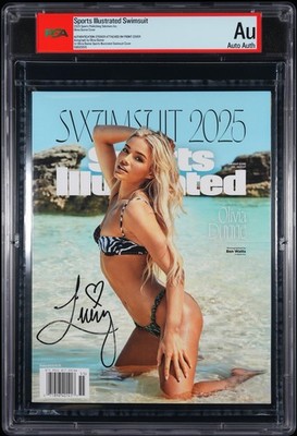 OLIVIA LIVVY DUNNE SIGNED 2025 SPORTS ILLUSTRATED SWIMSUIT MAGAZINE AUTO PSA/DNA