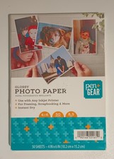 Pen Gear GLOSSY PHOTO PAPER 4" x 6" 50 SHEETS 8.5mil for INKJET PRINTERS 8.5 mil
