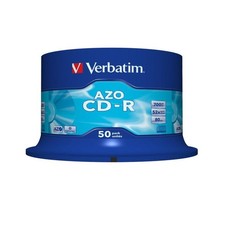 Verbatim CD R AZO Crystal 50 Pack Spindle 80min 700MB confezione da 50