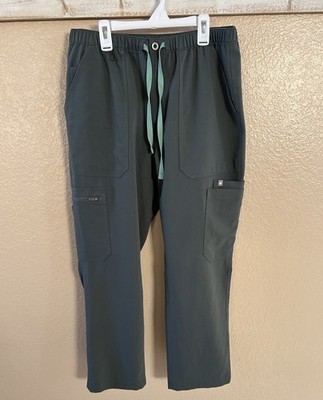 FIGS Technical Collection Cairo Green Cargo Scrub Pants Bonsai Mens Medium Short