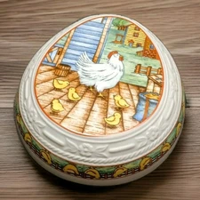 Vintage Mancioli Country Kitchen Egg/Cake Dish Made in Italy Mint Condition