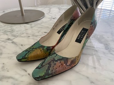 STUART WEITZMAN Multi-color Snakeskin Naughty Pumps Python 7 1/2 AA