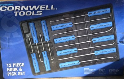 New Cornwell Tools 12 Piece Hook & Pick Set CTG812HPS