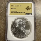 2013 American Silver Eagle NGC MS 69 The Currency Club - (The Coin Shack Label)