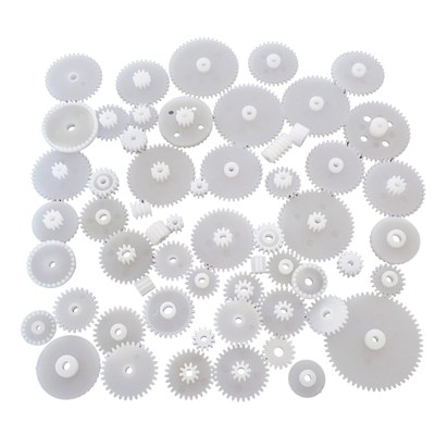 58Pcs Modulus 0.5 Assortment DIY RC Car Robot Toy Motor Upgrade Plastic Gear