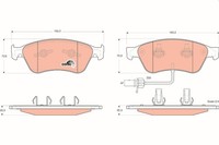 Bremsbelagsatz FÜR Audi A8 D3 (4E2, 4E8), Audi A6 C6 (4F2) - TRW GDB1553