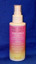 Pacifica Pineapple Curls Refresher Hair Mist • Frizz Control Curly Spray 4oz NEW