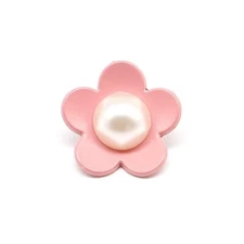 20PCS 25mm Pink Flower Shank Sewing Buttons DIY Decorative Craft Set