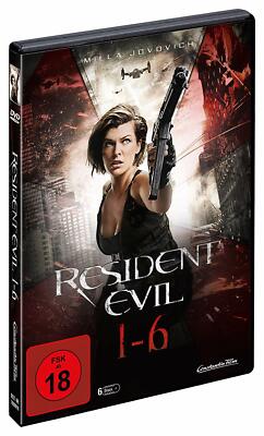 RESIDENT EVIL Complete Uncut Collection Teil 1 2 3 4 5 6 DVD BOX Milla Jovovich 