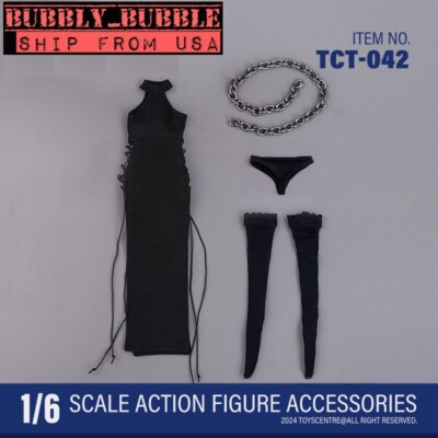 1/6 Assassin Dress Chain Set For 12'' PHICEN Hot Toys Worldbox Female Figure USA 