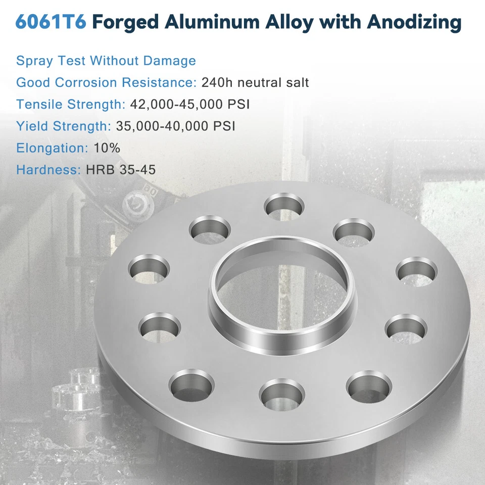 4 Pcs 10mm 5x100 or 5x112 Hub Centric Wheel Spacers 14x1.5 For Volkswagen Audi - Image 4 of 4