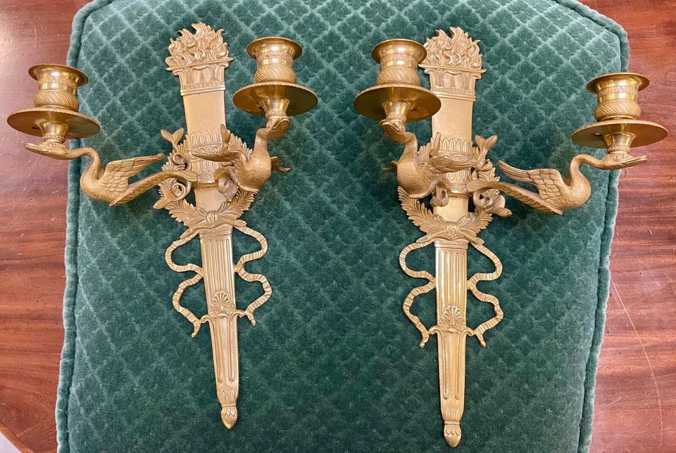 Par de apliques de pared del período Imperio Foto 2 de 4