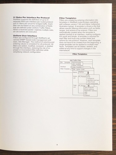Wellfleet Communications - Uniform Traffic Filters Sales Brochure 1993 - Picture 2 of 3