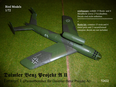 Daimler Benz Project A II Design 1 1/72 Bird Models Resin Kit / Resin Kit