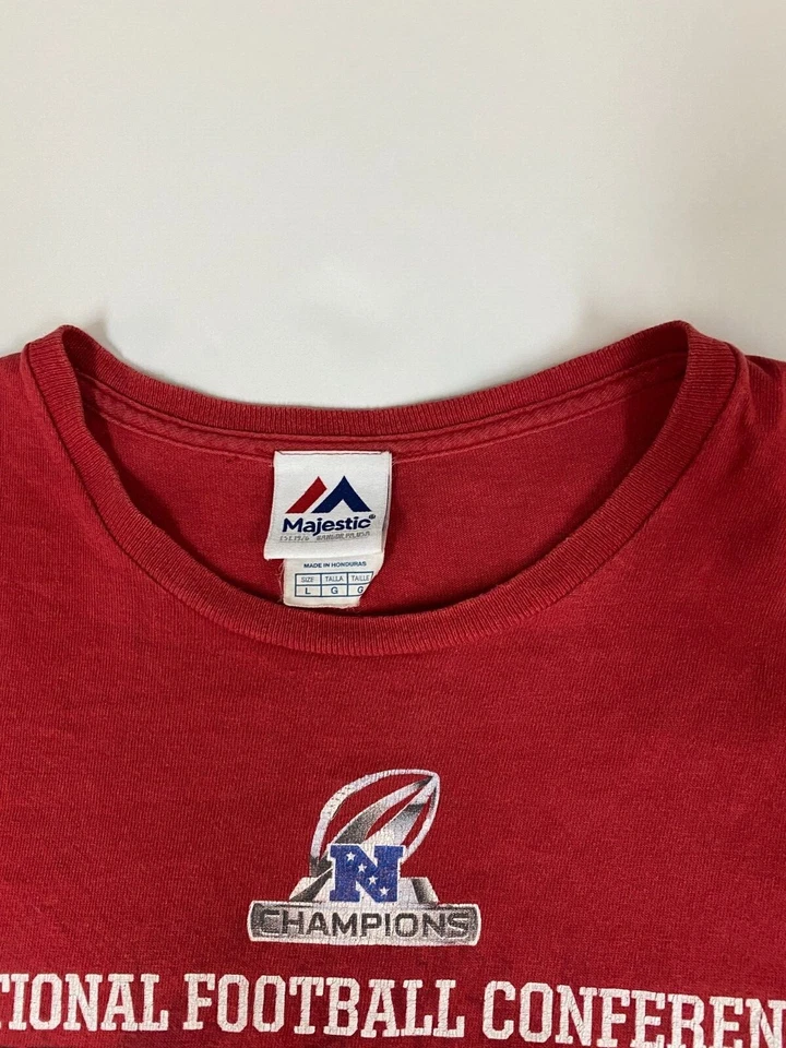 Camisa grande de los Atlanta Falcons para hombre roja majestuosa campeones de la NFL Foto 4 de 4