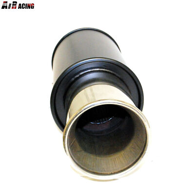 New 2'' Euro Style Exhaust Muffler Round-Shaped Black Power Coated N1 Universal