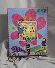 eeBoo Keepsake Hanging Growth Chart Hot Pink Flower  20 Stickers New In Box
