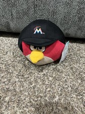 Angry Birds Miami Marlins MLB Baseball Plush 2014 Red Bird Stuffed Animal