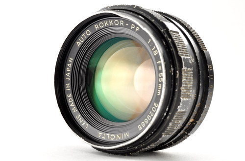 Minolta Auto Rokkor PF 55mm f/1.8 Standard MF Lens Woks Fine from Japan[Exc]