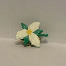 Ontario Trillium Flower Lapel Hat Pin