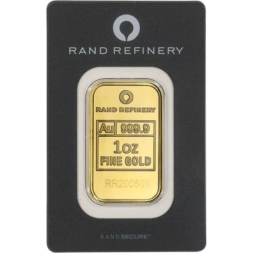 1 oz Gold Bar Rand Refinery (New in Assay)