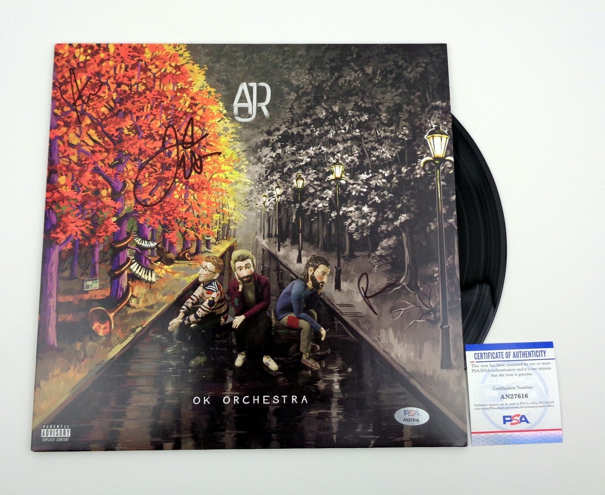 AJR Entire Band Signed Autograph OK Orchestra Vinyl Record Album