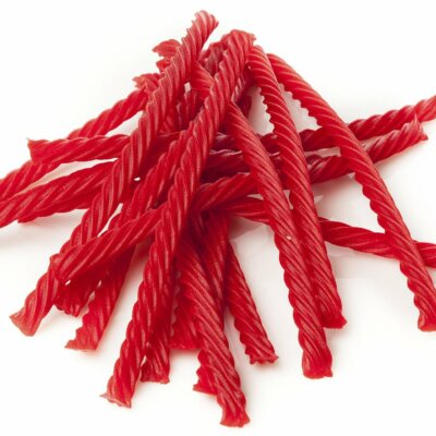 10 pcs Red Licorice Raspberry Twists 