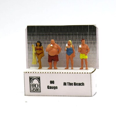 OSBF190 Spur O Figuren am Strand Set 1 (bemalt)