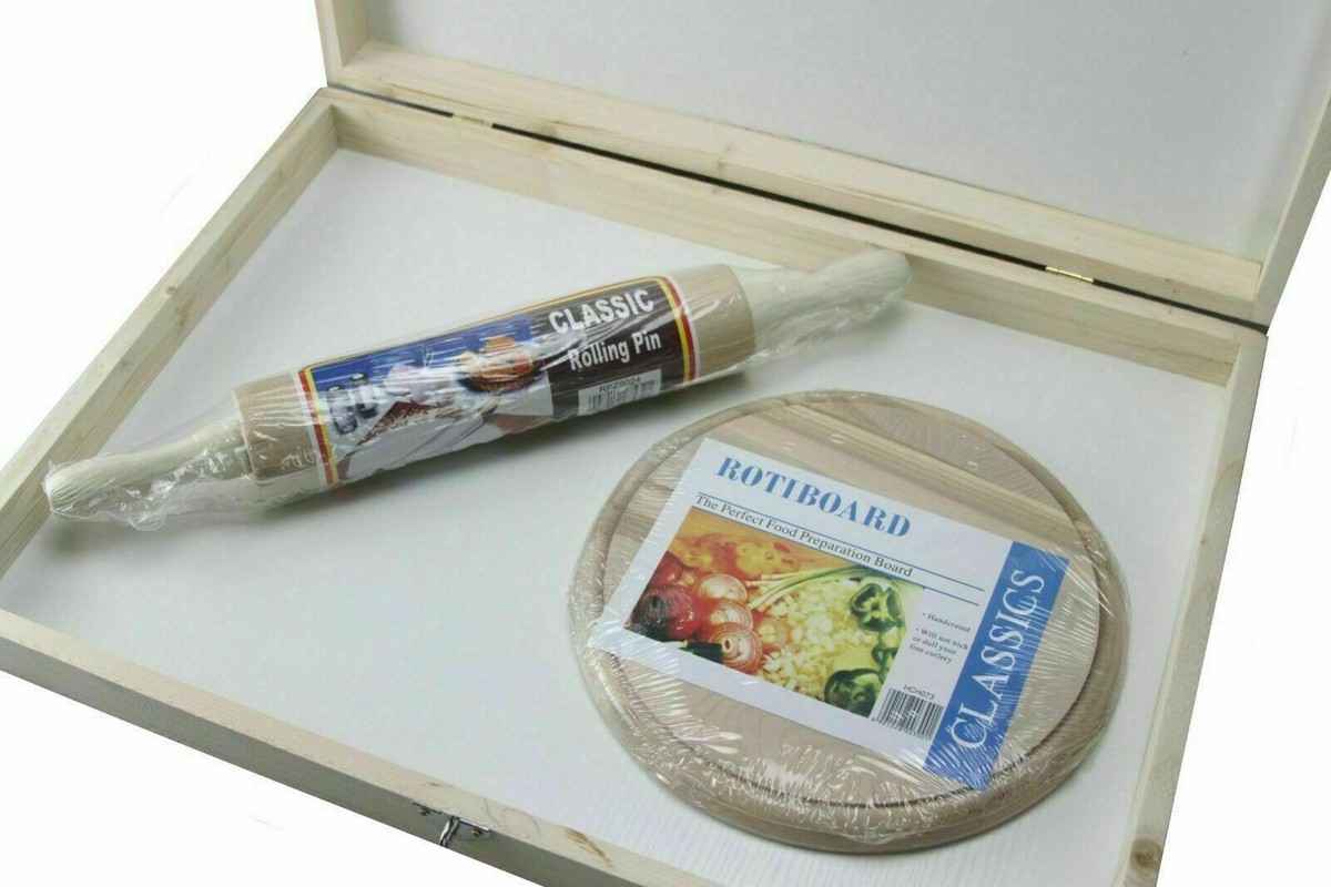 3PC Durable Roti Flour Box Chappati Box Atta Box Wooden Roti