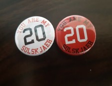 United  'You Are My Solskjaer' 25mm button badge x 2