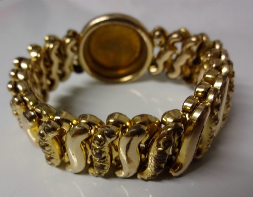 Antiguo Brazalete Expandible Carmen Sweetheart Dulce Corazón Relleno de Oro - Imagen 8 de 10