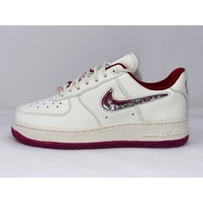 Nike Air Force 1 'Valentine's Day' Sail White Sneakers, Size 6 BNIB FZ5068-161