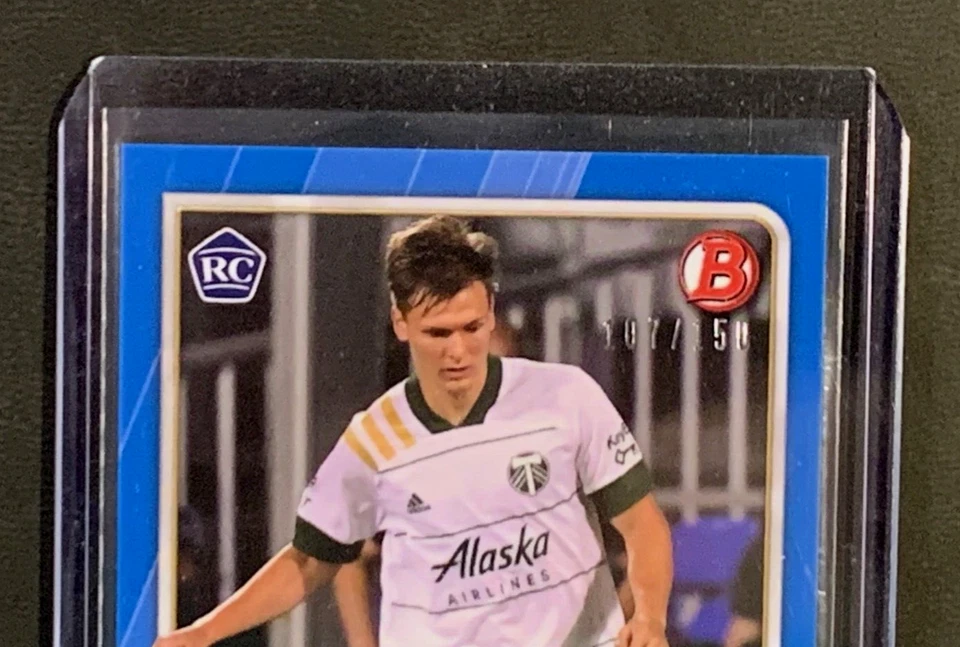 2020 Bowman MLS #42 | BLAKE BODILY | RC Rookie Card | Timbers; BLUE 107/150 !!! - Image 2 of 3