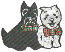 SCOTLAND TERRIER DOGS WORLD EMBROIDERED PATCH BADGE
