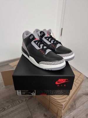 Nike Air Jordan 3 Black Cement Retro OG EU 44.5 Neu OVP